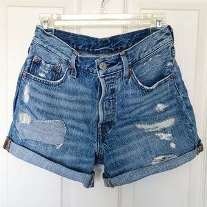Levi’s Distressed 501 Shorts // Size 25